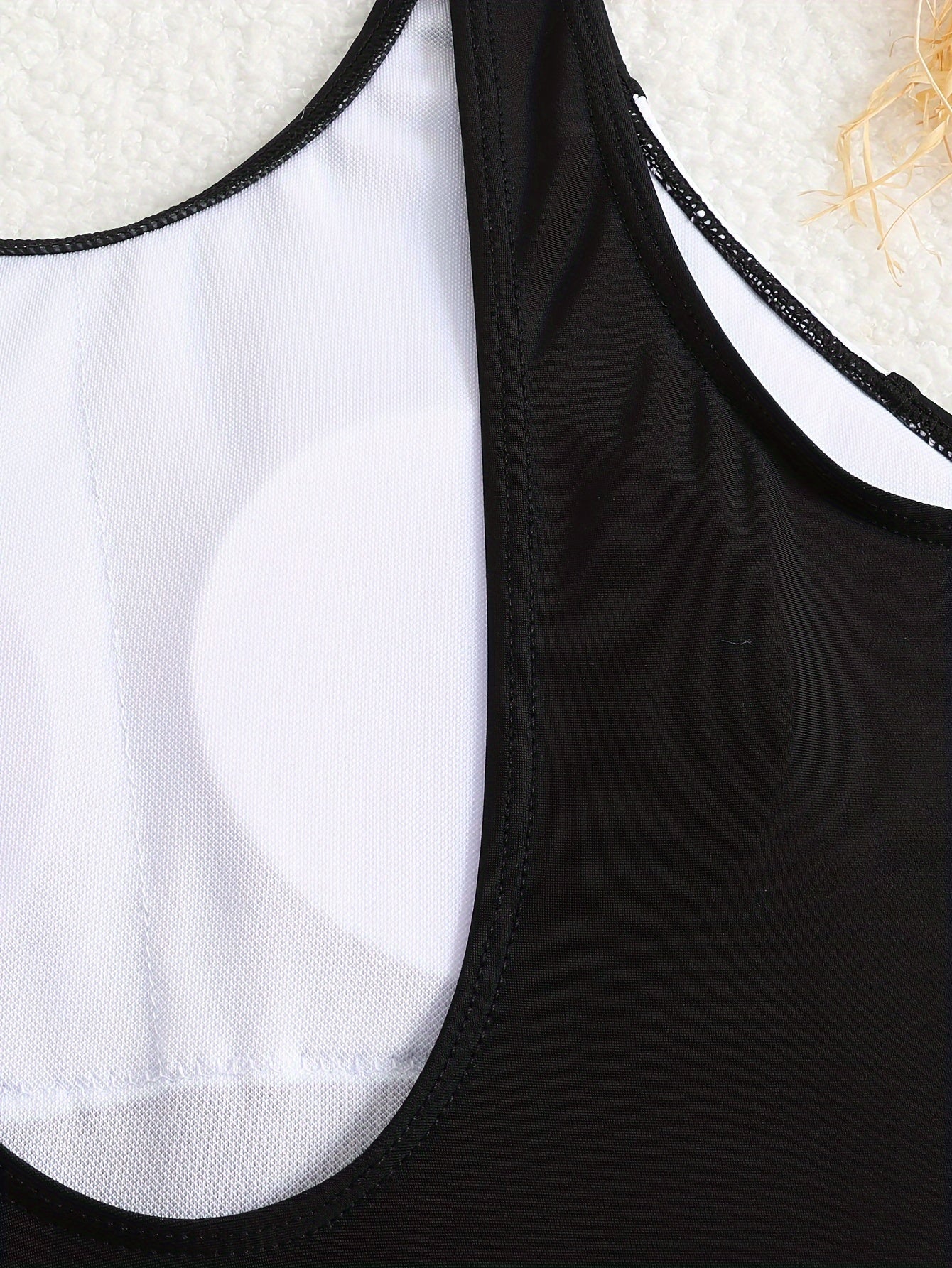 Vibrant Color block One piece Swimsuit