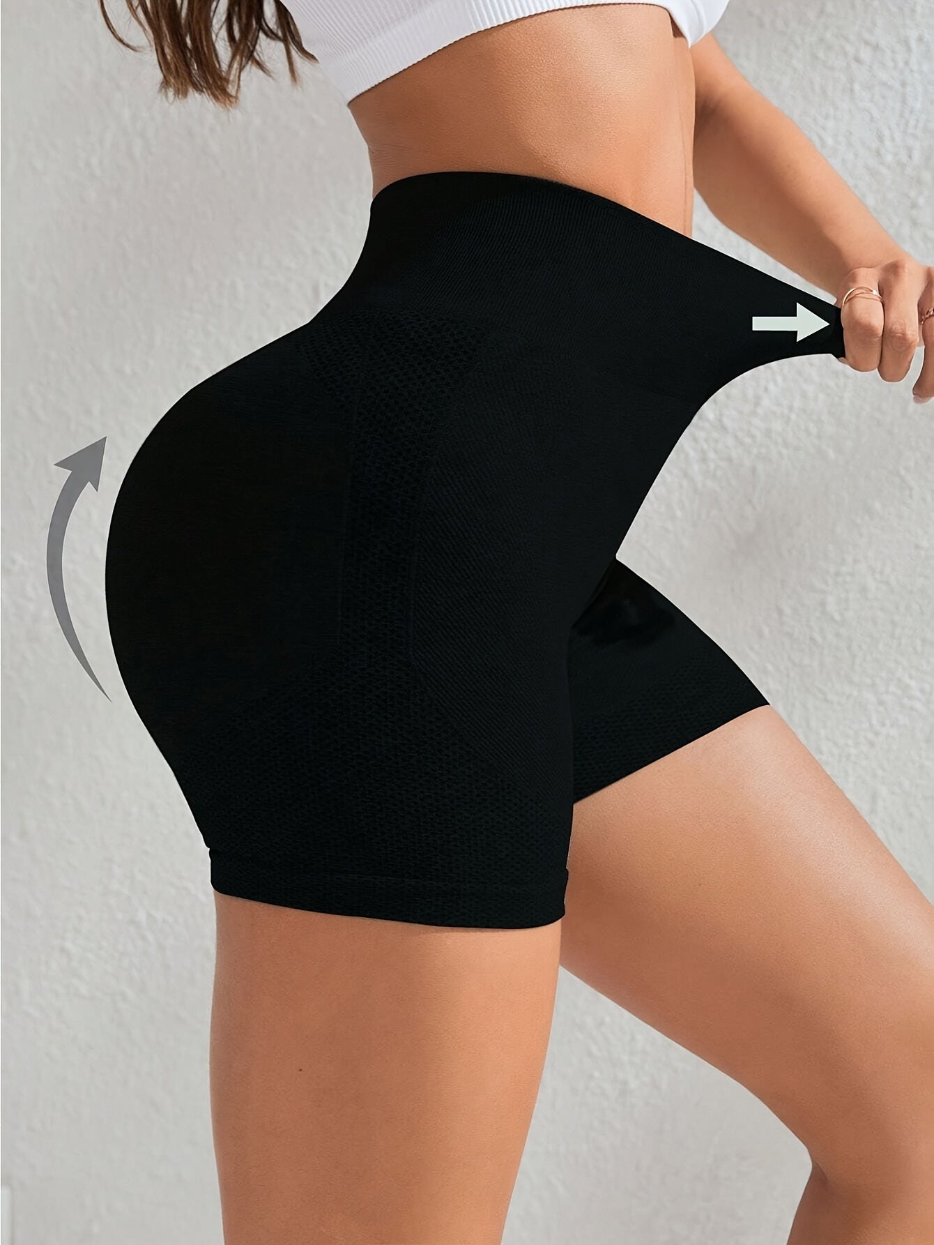2pcs  High-Elasticity Seamless Gym Shorts