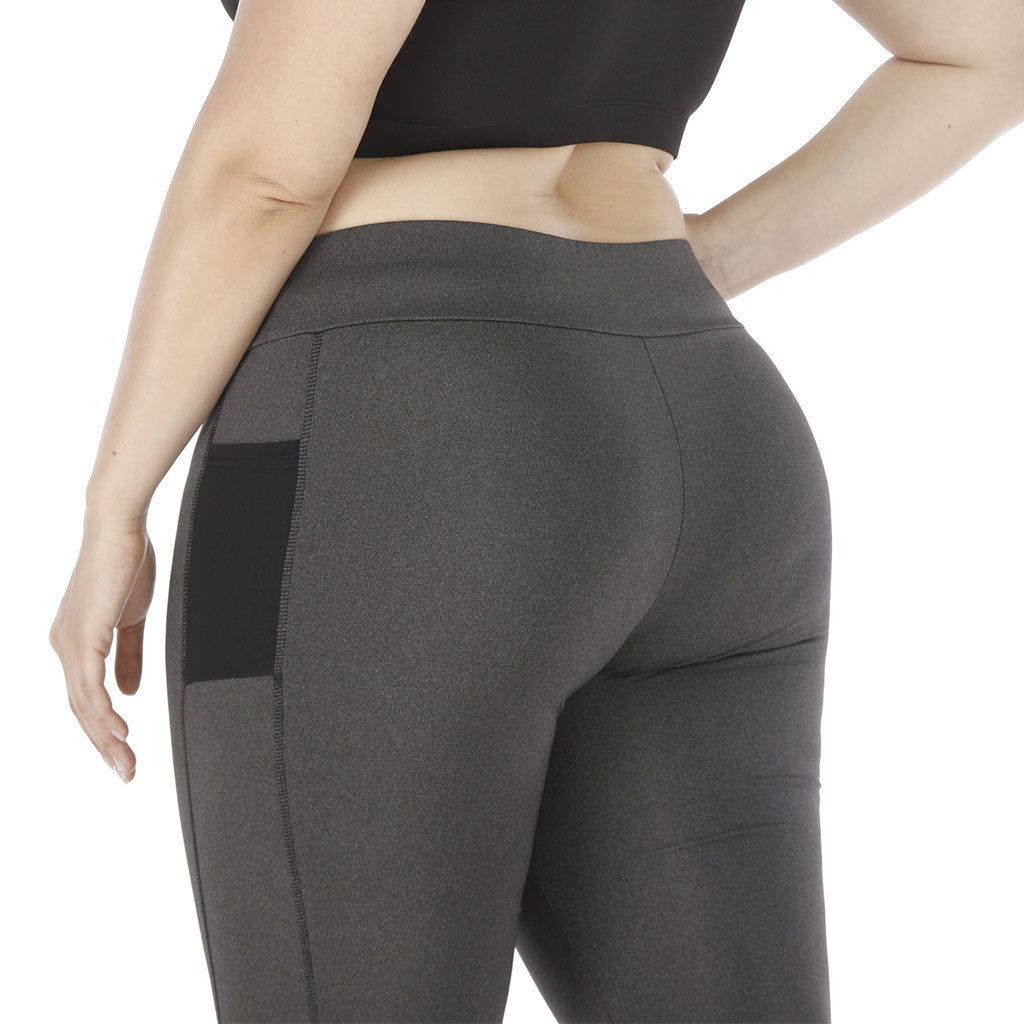 Mesh stitching yoga cropped pants