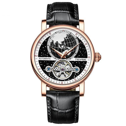Men's Luminous Leather Casual Waterproof Automatic Mechanical Watch - Empire P.E