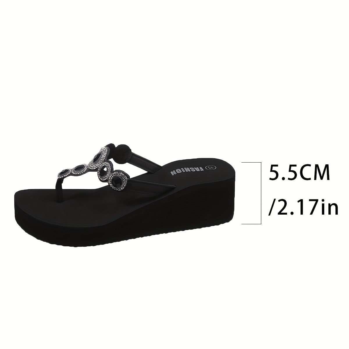 Elegant Women's Water Decorative Slope Heel Sandals