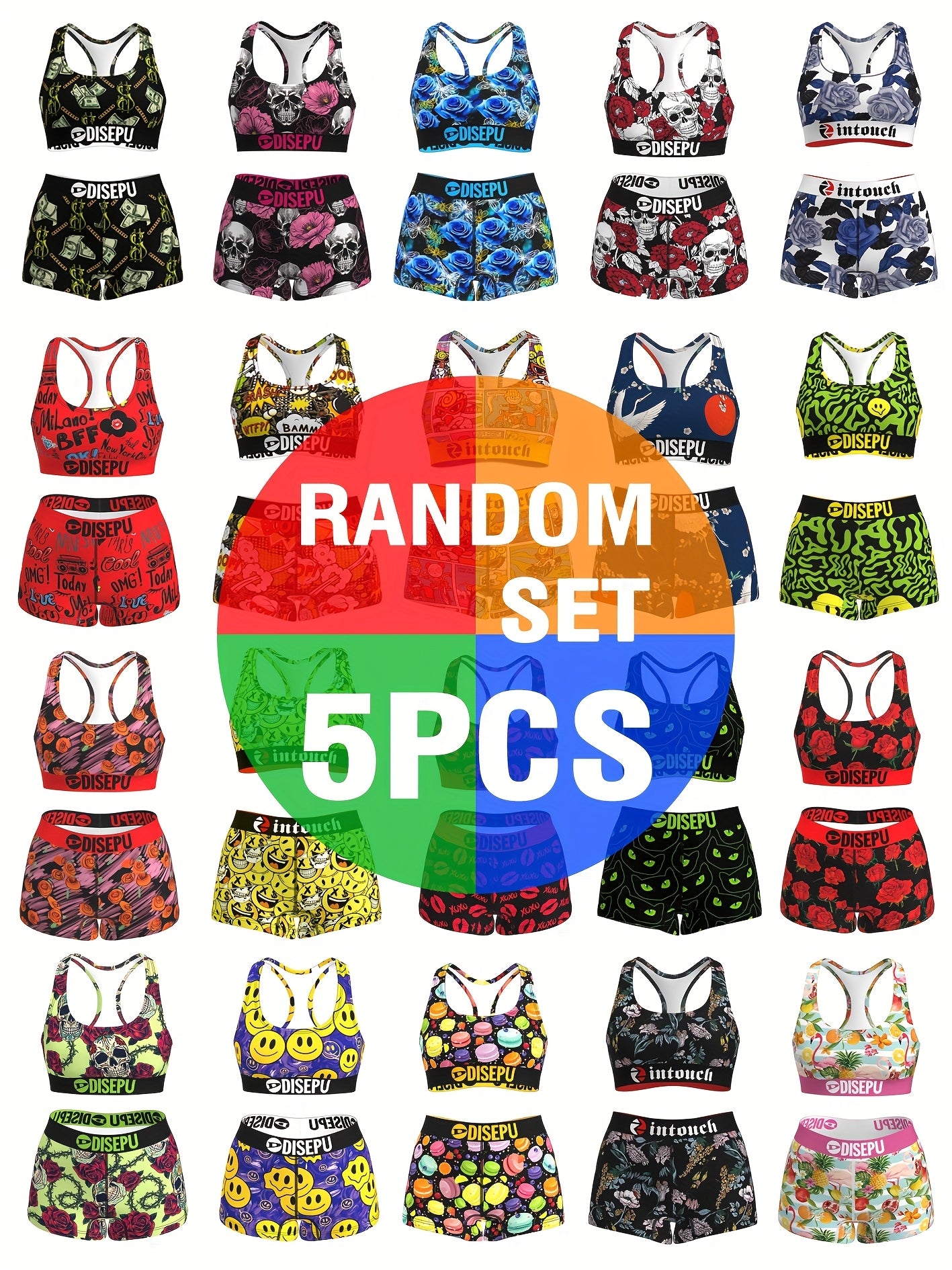 5 Sets of Randomly Styled Women's Sporty Outfits