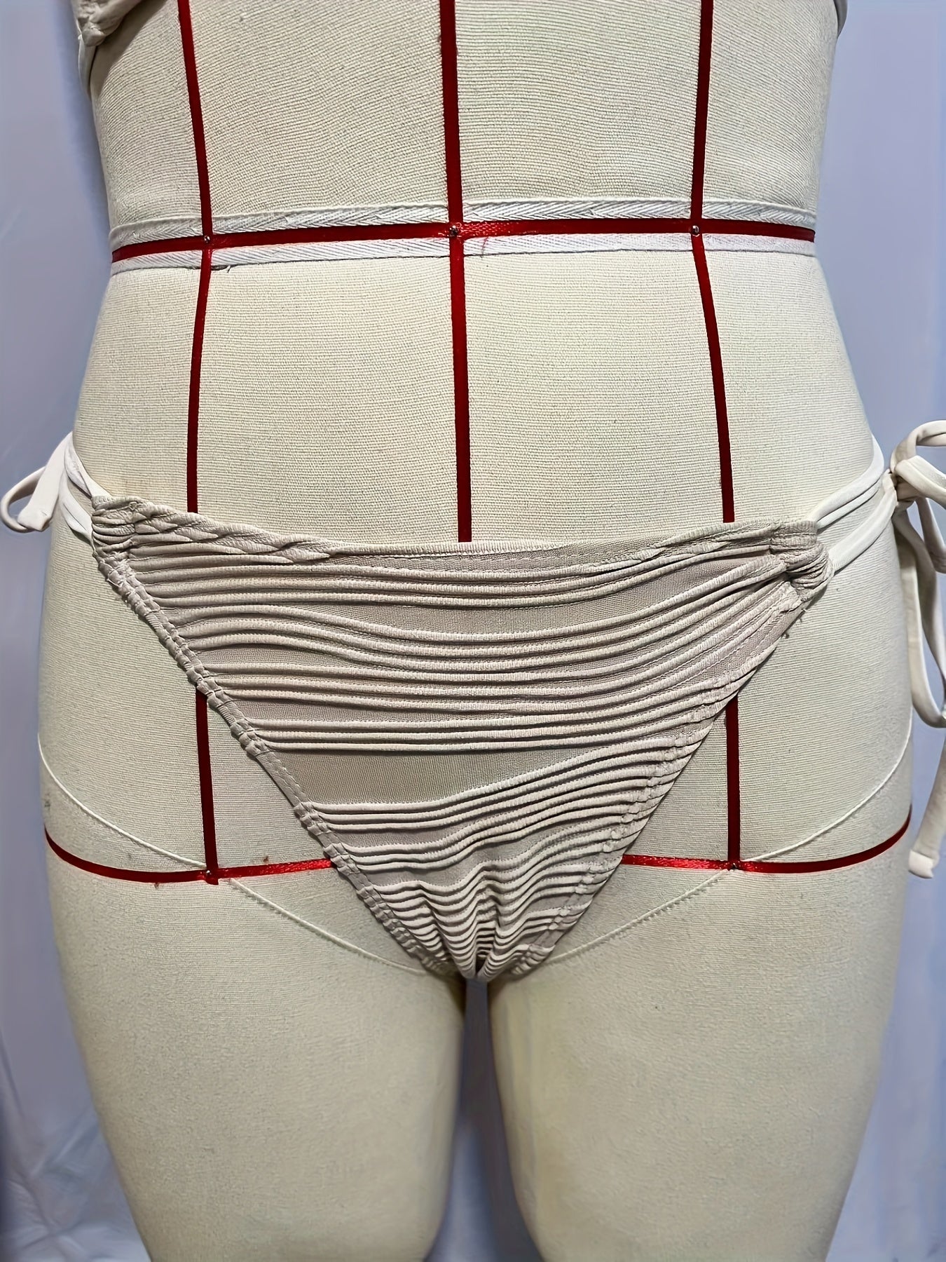 Asymmetric One Shoulder Criss Cross Bikini 2 Piece Set