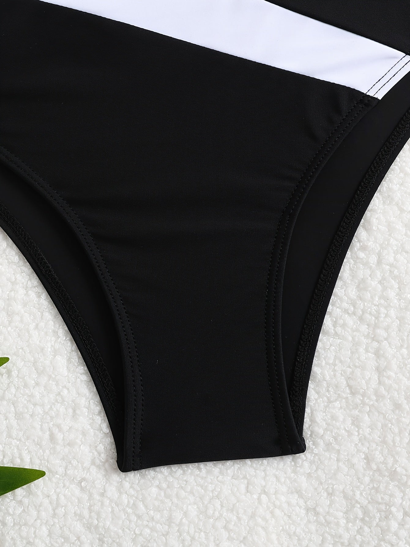 Vibrant Color block One piece Swimsuit