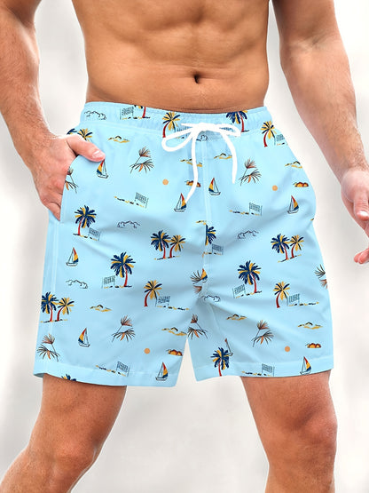 Men's Coconut Trees Graphic Print Shorts