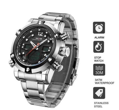 Display sports waterproof steel band watch - Empire P.E