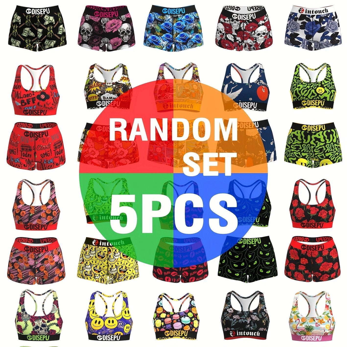 5 Sets of Randomly Styled Women's Sporty Outfits