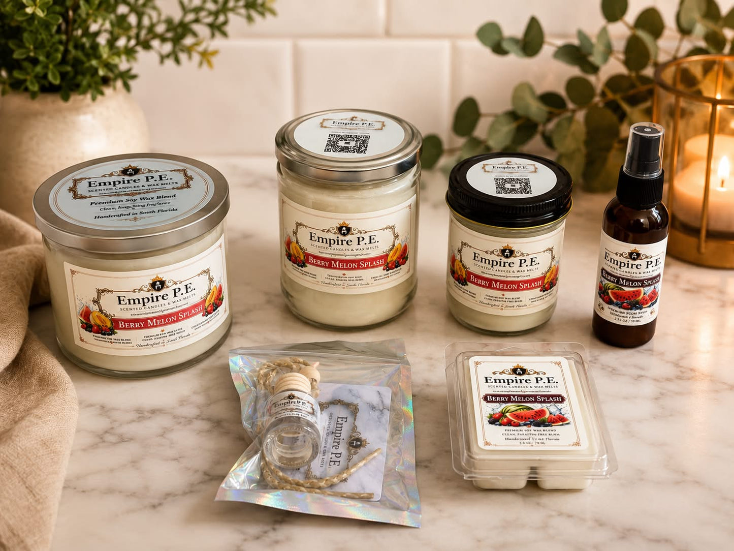 Large 3- Wick Candle