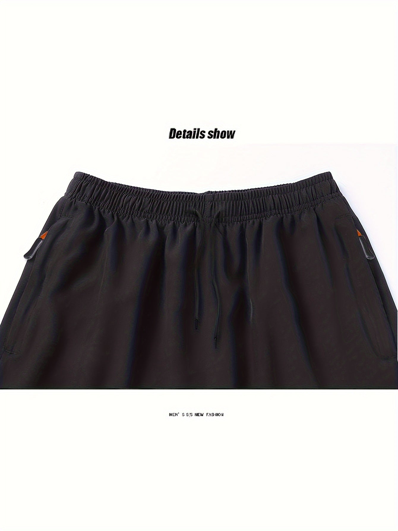 3pcs Quick-Drying Stretch Men's Drawstring Shorts