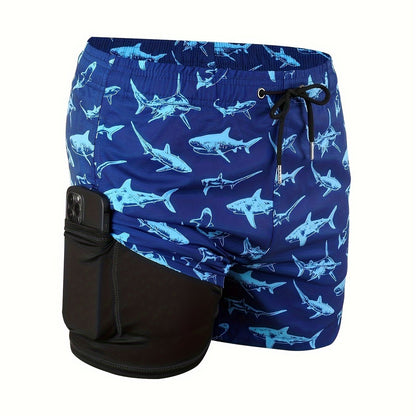 Men's  Compression Liner 2 in 1 Quick Dry Swim Trunks