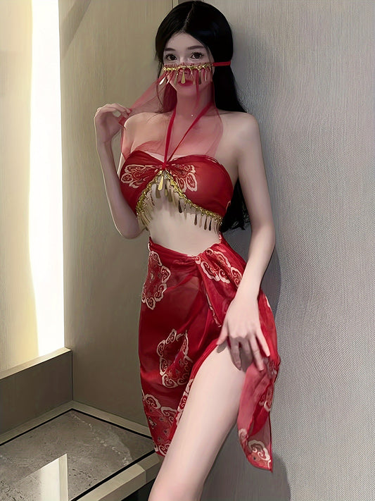 Naughty Halter Neck Backless Design Cosplay Costume