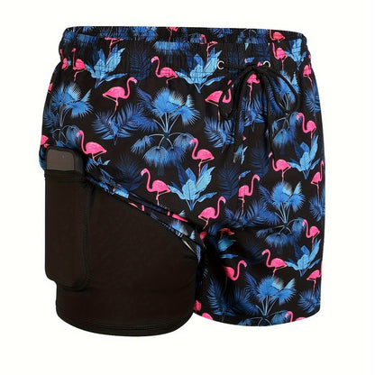 Men's  Compression Liner 2 in 1 Quick Dry Swim Trunks