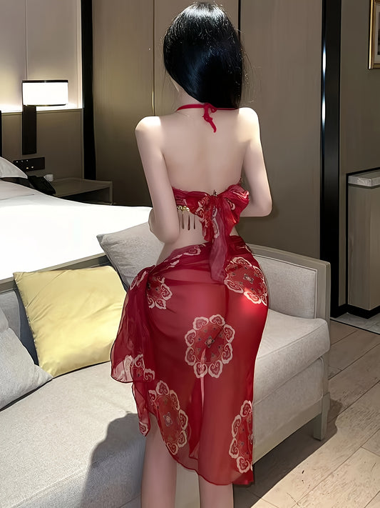 Naughty Halter Neck Backless Design Cosplay Costume