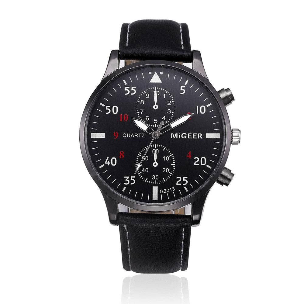 Retro Design Leather Band Watches Men Top Brand Relogio Masculino NEW Mens Sports Clock Analog Quartz Wrist Watches - Empire P.E