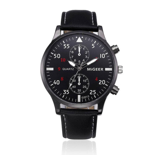 Retro Design Leather Band Watches Men Top Brand Relogio Masculino NEW Mens Sports Clock Analog Quartz Wrist Watches - Empire P.E