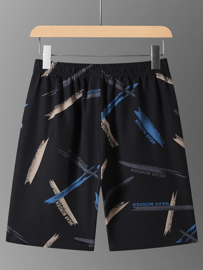 Men's Geometric Graphic Print Board Shorts