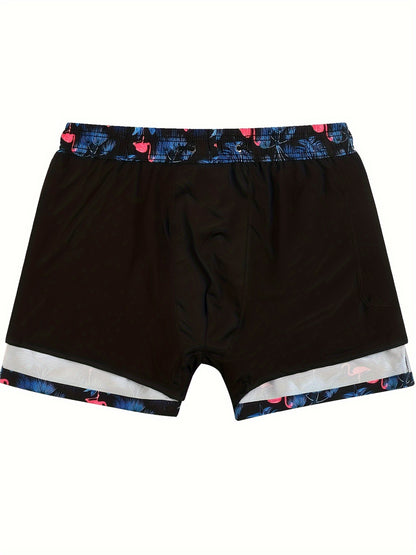 Men's  Compression Liner 2 in 1 Quick Dry Swim Trunks