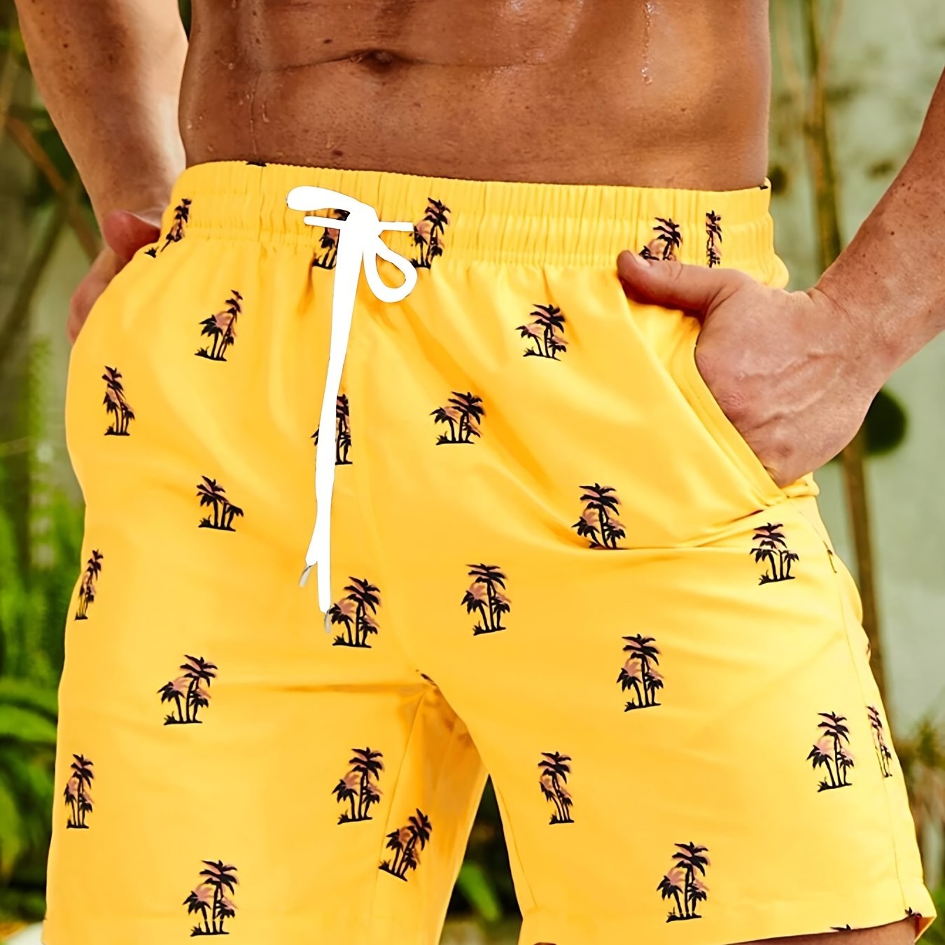 Men's Coconut Trees Graphic Print Shorts