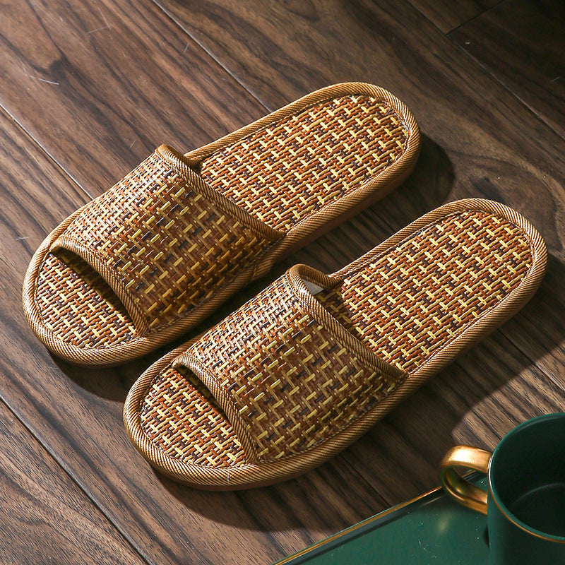 Vine Grass Woven Bamboo  Slippers