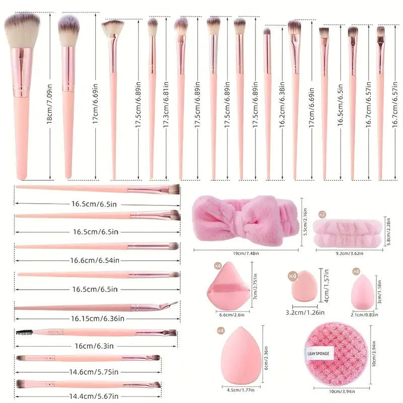 20/40 Pink Makeup kit Complete Makeup Brush Set,