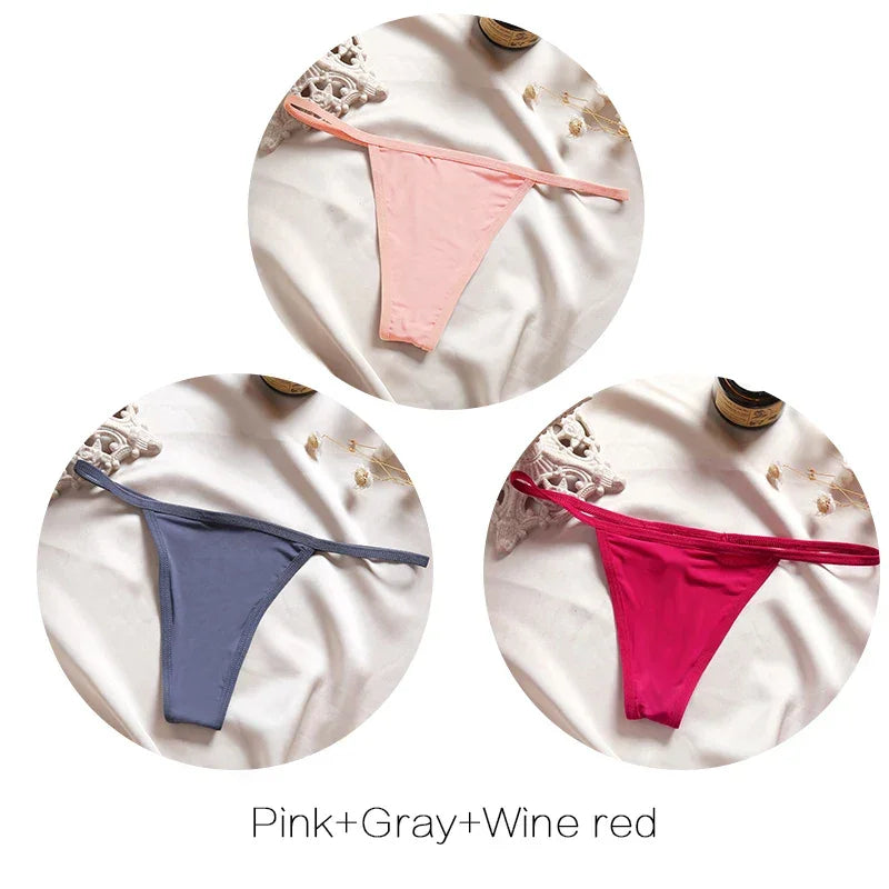 3Pcs/set Sexy Low-rise Thongs Women Bikini Panties - Empire P.E