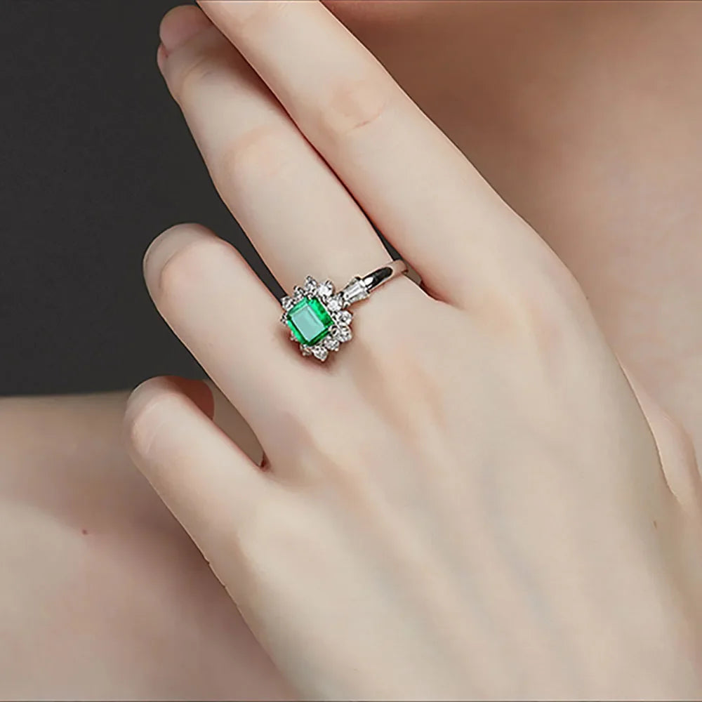Vintage Emerald Gemstone Lab Diamond - Empire P.E