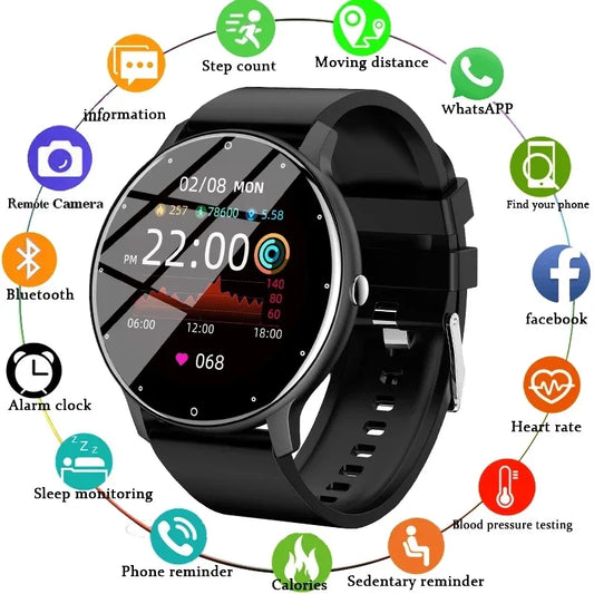 LIGE 2025 New Smart Watch Men Full Touch Screen
