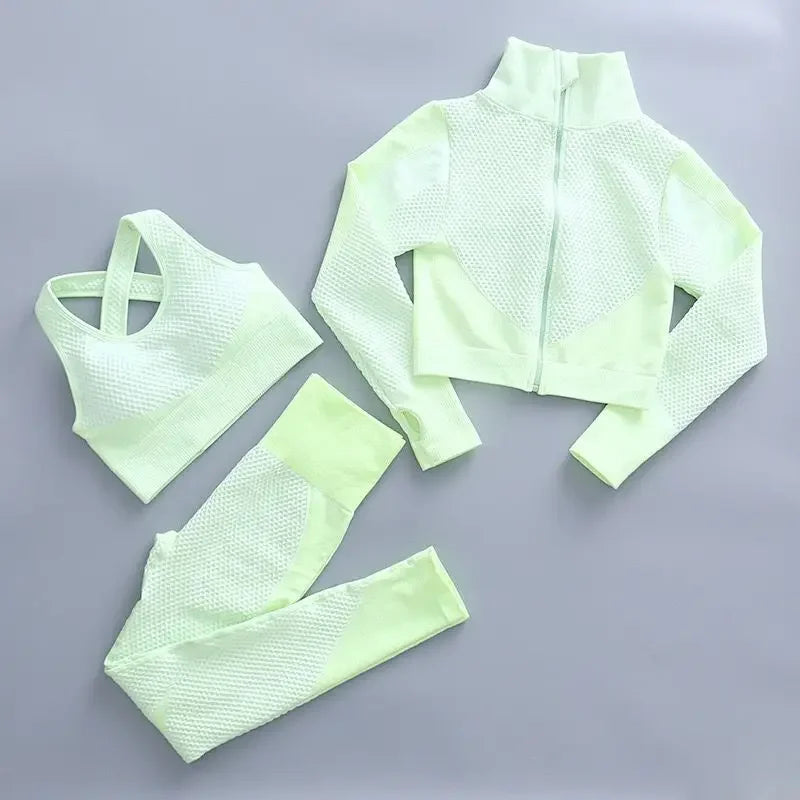 Women Seamless Yoga Sets 2Pcs/3Pcs