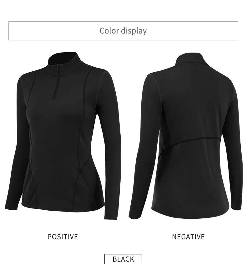 Women Long Sleeve Yoga Tops Fitness Yoga Top Gym Top Sports Wear For Women Push Up Running Top High Elastic Gym Clothes Shirts - Empire P.E