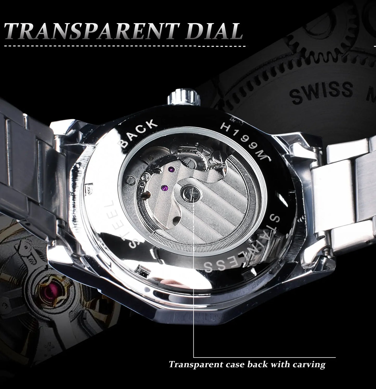Men's Luxury  Skeleton Mechanical Watch
