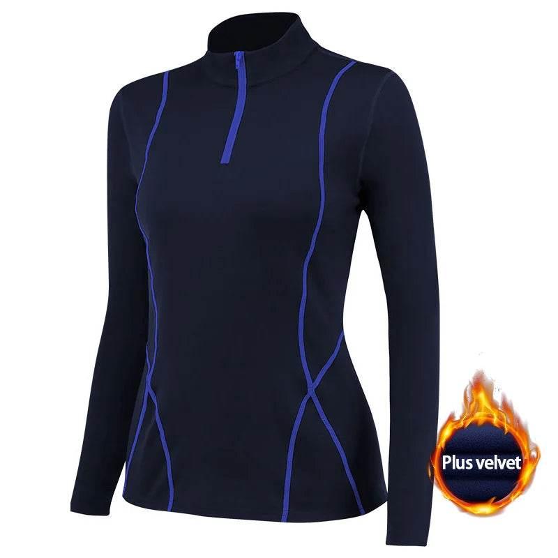 Women Long Sleeve Yoga Tops Fitness Yoga Top Gym Top Sports Wear For Women Push Up Running Top High Elastic Gym Clothes Shirts - Empire P.E