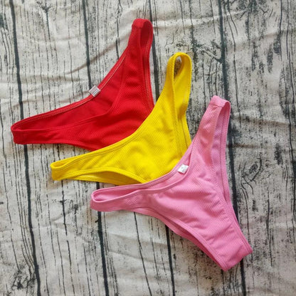 Solid Bikini Brazilian Swimsuit Bikini Set - Empire P.E