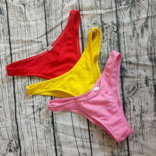 Solid Bikini Brazilian Swimsuit Bikini Set - Empire P.E