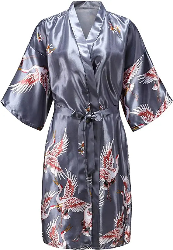 Silk Satin Bathrobe - Empire P.E