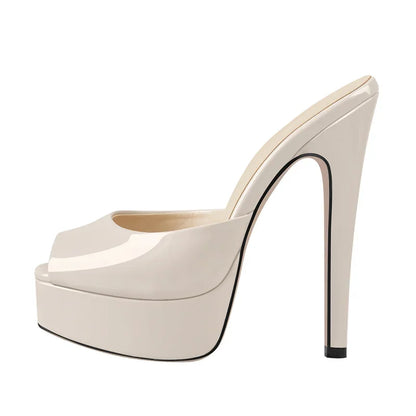 Peep Toe Stiletto High Heels - Empire P.E