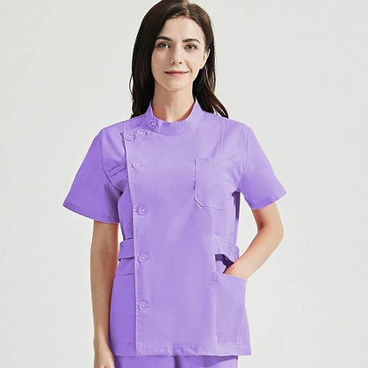 Niaahinn Health Services Scrubs Set Uniforms V-Neck Beauty Salon Work Uniform Women Sets Pet Grooming Institution Scrubs Coat - Empire P.E