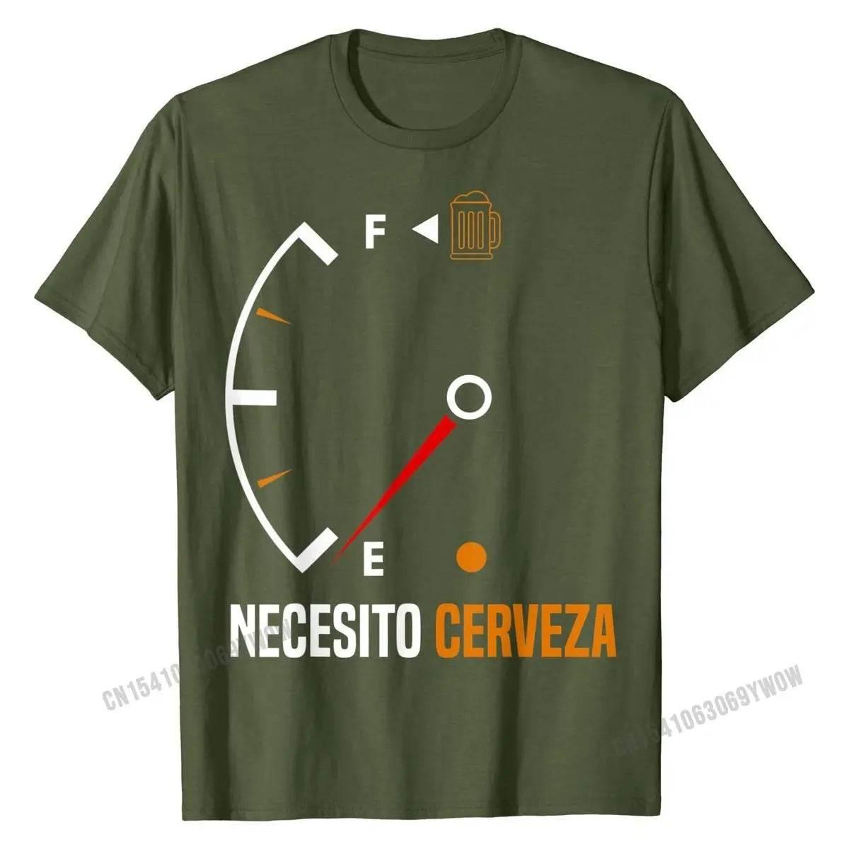 Mexican beer necesito cerveza T-Shirt Cotton Mens Tops - Empire P.E