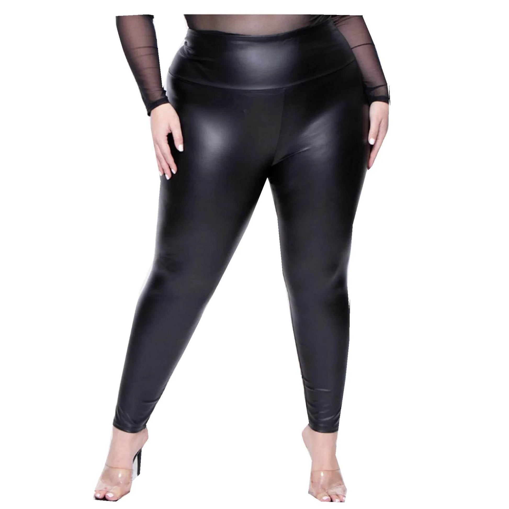 Leather Plus Size Leggings for Women Big Size 5XL 6XL 7XL - Empire P.E