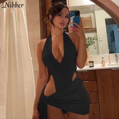Nibber Sexy Beach Vacation Wear Basic Bikini Bodysuit Skirts 2 Two Piece Sets For Women's Clothing Suits Swimsuit Female 2024 - Empire P.E