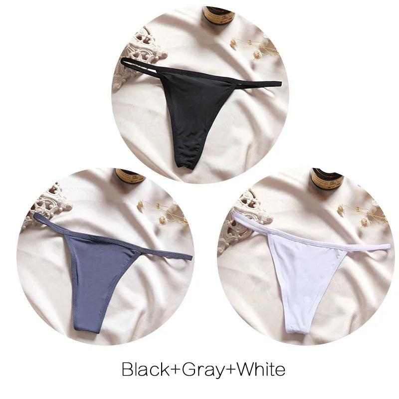 3Pcs/set Sexy Low-rise Thongs Women Bikini Panties - Empire P.E