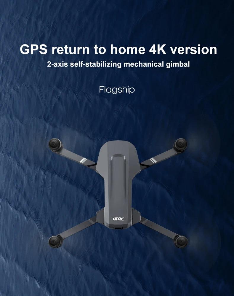 F4 Drone GPS 4K HD Mechanical Gimbal Camera System Supports TF Card Drones RC Quadcopter Stabilier Distance 2km Flight 25 Min - Empire P.E