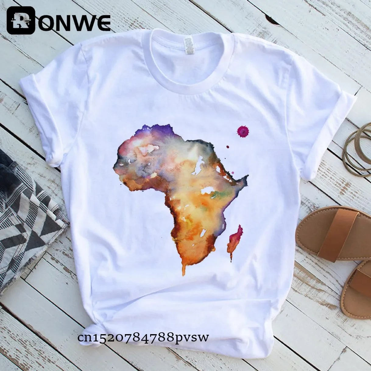 Africa Map Graphic Women T-shirts - Empire P.E