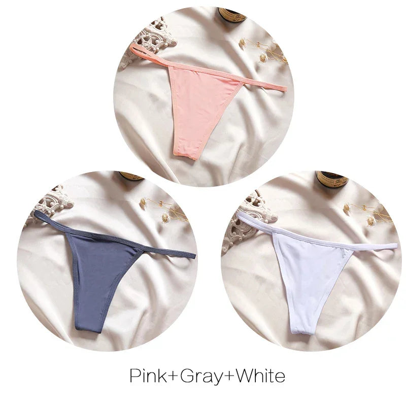 3Pcs/set Sexy Low-rise Thongs Women Bikini Panties - Empire P.E