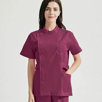 Niaahinn Health Services Scrubs Set Uniforms V-Neck Beauty Salon Work Uniform Women Sets Pet Grooming Institution Scrubs Coat - Empire P.E