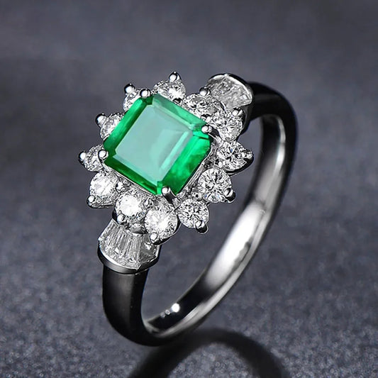 Vintage Emerald Gemstone Lab Diamond - Empire P.E