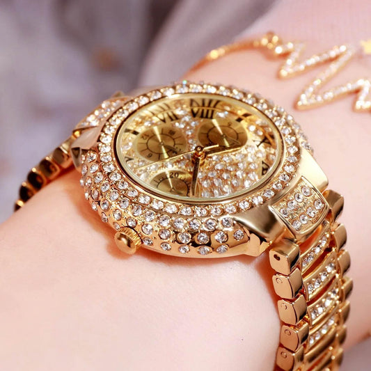 Luxury watch women ladies Stainless Steel bracelet watch diamond Fashion waterproof quartz watch relogio feminino Wristwatches - Empire P.E