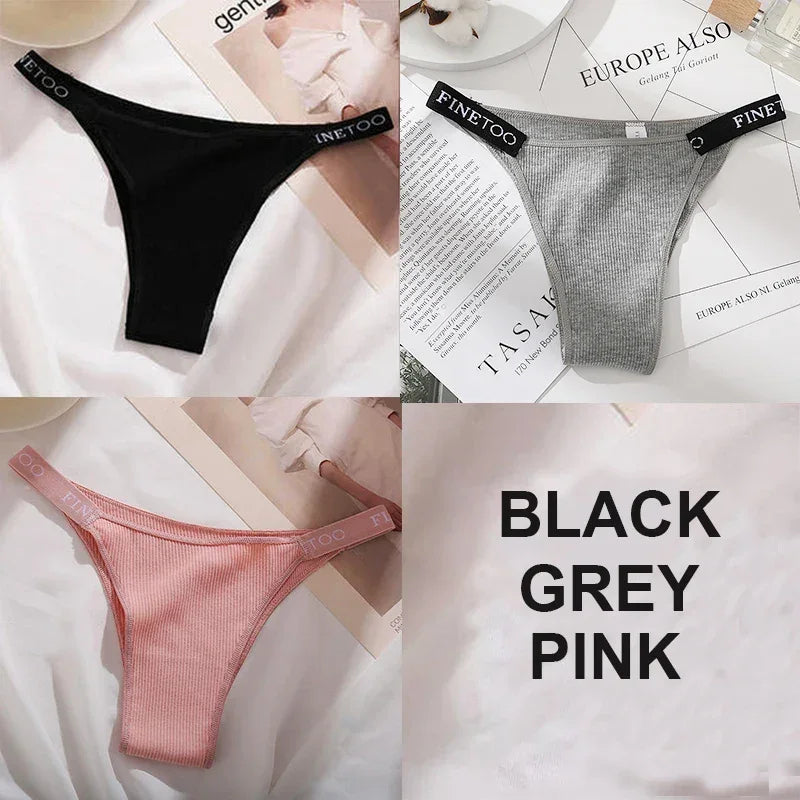 3PCS/Set Cotton Panties Briefs Sexy Thong Women's Underwear Lingerie - Empire P.E