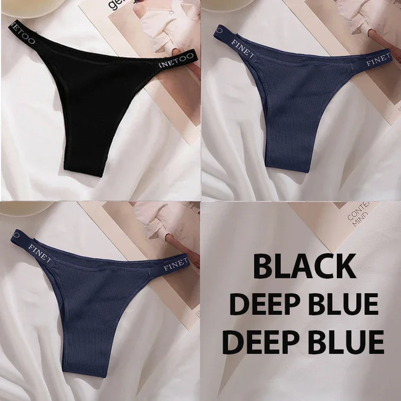 3PCS/Set Cotton Panties Briefs Sexy Thong Women's Underwear Lingerie - Empire P.E
