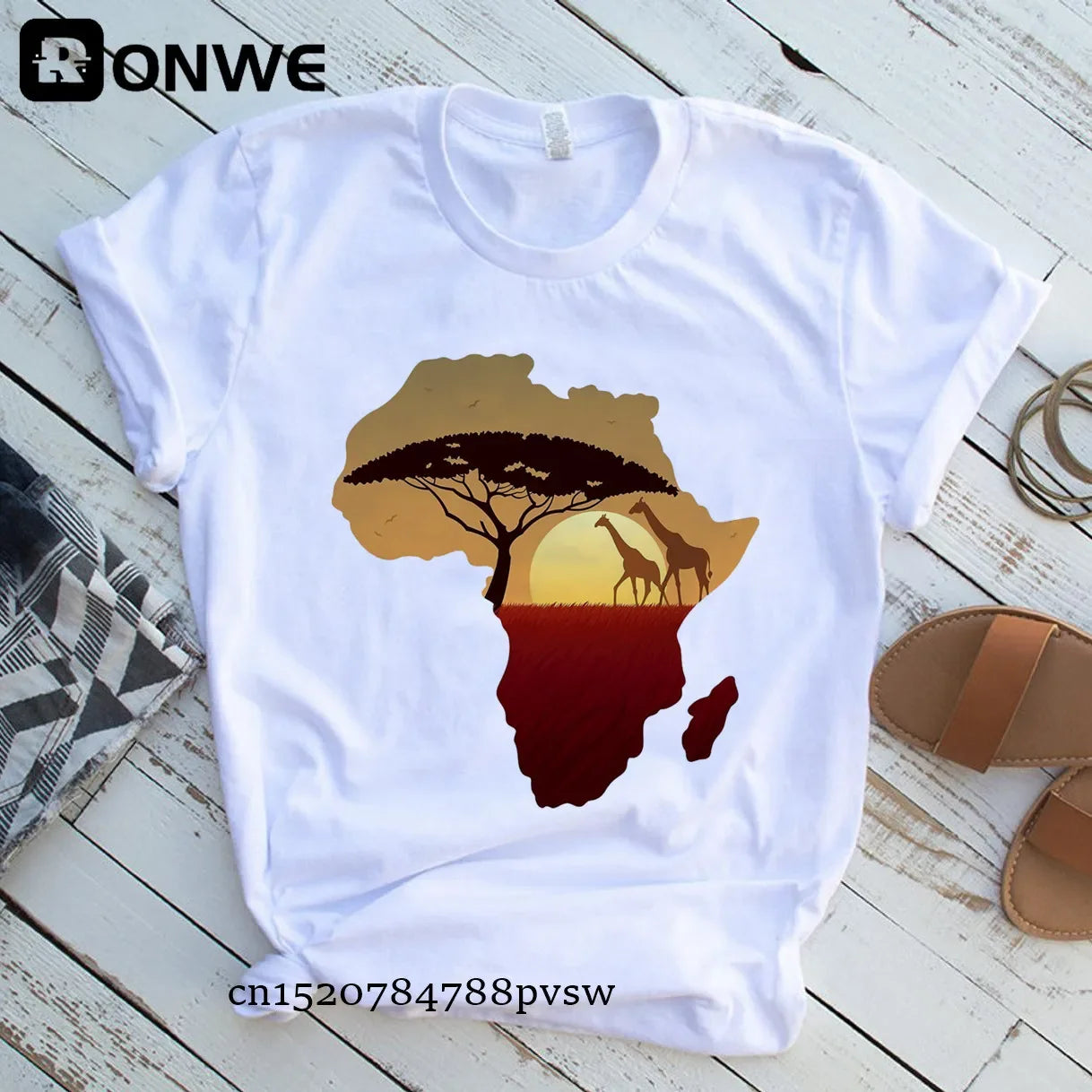 Africa Map Graphic Women T-shirts - Empire P.E
