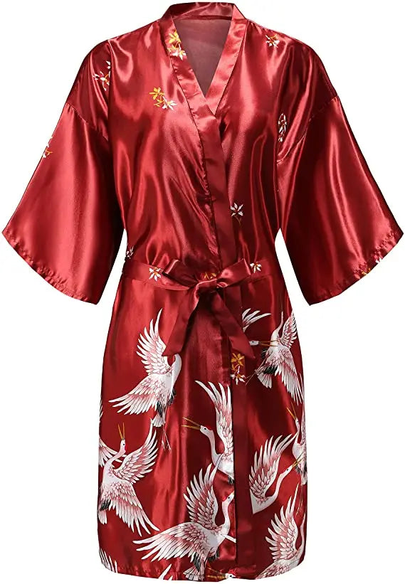 Silk Satin Bathrobe - Empire P.E